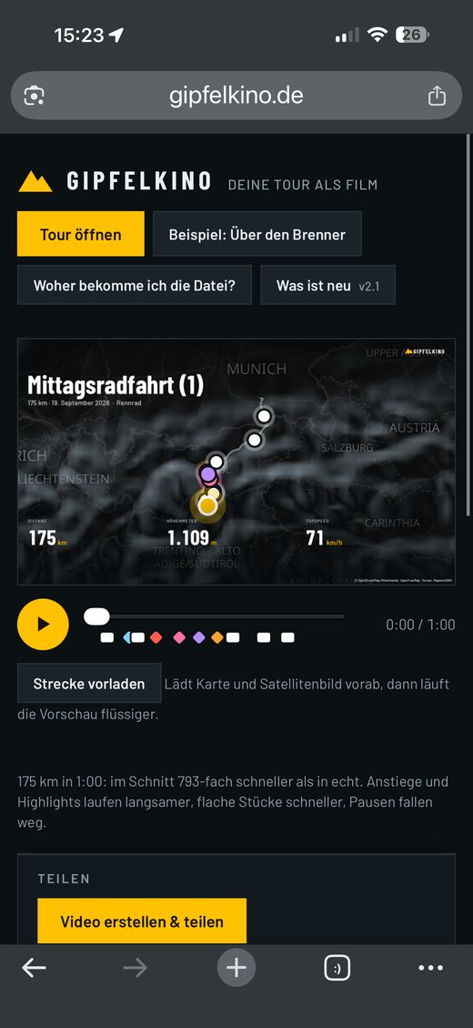 3. Tour ist geladen